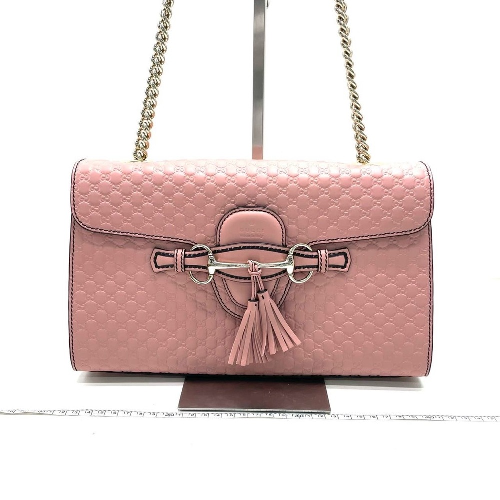 Gucci Emily Chain Flap Bag Microguccissima Leather Medium